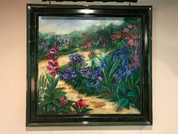 Floral Landscape Oil on canvas