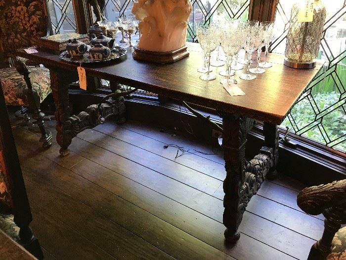 Spanish Colonial Revival Trestle Table