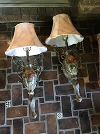 Pair of painted sconces
