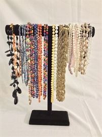 Vast collection of costume jewelry. Necklaces. 