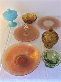 Carnival glass and Depression glass