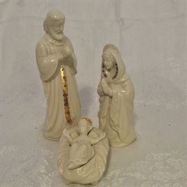 Lenox Mary, Joseph, and Baby Jesus. 