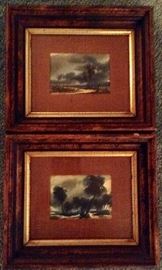 Watercolors 6"x4" by Robert W. Daley, b. 1922, California Artist.