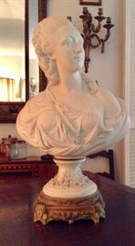 Bisque Bust of Marie Antoinette, Signed, Le Courneur