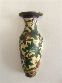 Vintage Cloisonne Wall Vase