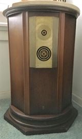 Two Empire Royal Grenadier speakers with marble tops; model 9000.