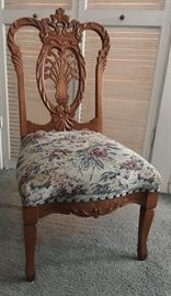 Fancy Hand Carved Slipper Chair