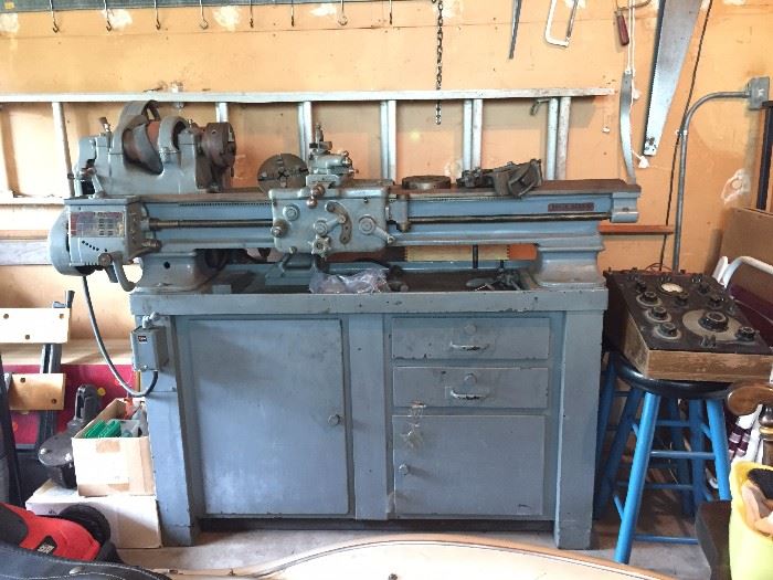 South Bend Works Metal Lathe with Accessories (11'in swing, 5 ft bed)