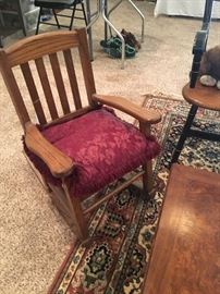 solid wood childs rocker