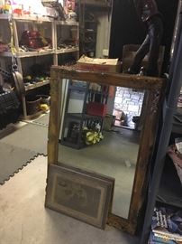 large mirror  lots of smaller  framed art MIRROR SOLD 