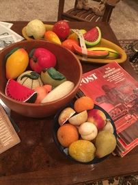  vintage fruit- not plastic -its the real deal here  SMALL BOWL FRUIT SOLD -STILL HAVE REST 