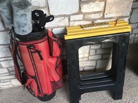 full  set of clubs and bag 