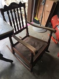 stickley signed rocking chair