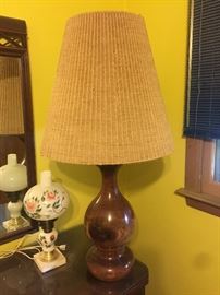 Lamp with awesome wood base