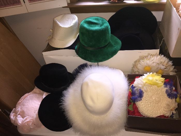 Tons of vintage hats!