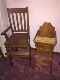 Wooden high chairs