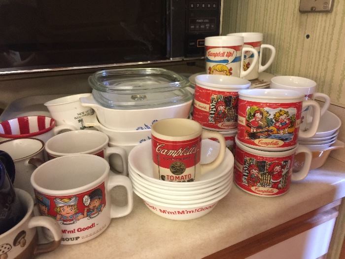 Campbell Soup bowls and mugs