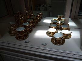 GOLD TONE TEA SET