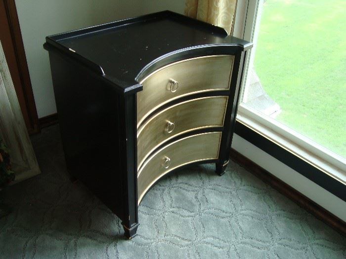 custom curved front side table