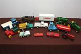 Group of Vintage Toy Cars and Trucks