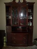 Drop front china cabinet (mahogany)