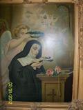 Tin lithograph by John Duffy circa 1900 (St. Rita)