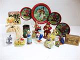 Bisque Figures, Tin dishes, etc.  Mother Goose