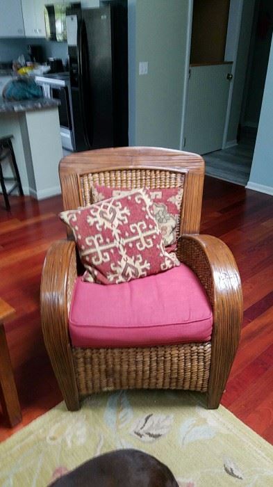 Wicker Chair II with Elim Style Pillows