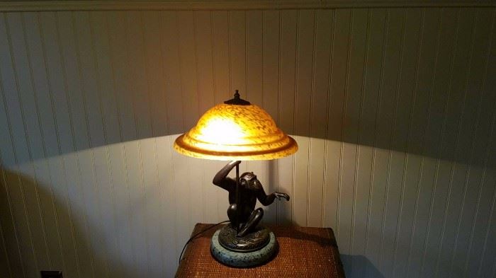 Antique Monkey Lamp