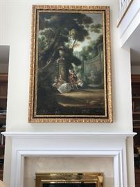 Oil Painting Mantelli Musicians Playing to Loves