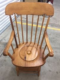 Antique potty chair with no chamber pot