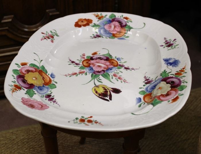 Antique hand painted 1800s platter.