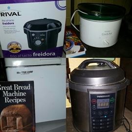 deep fryer, crock pot, bread maker, pressure cooker