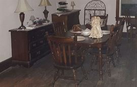 Dining room buffet and table