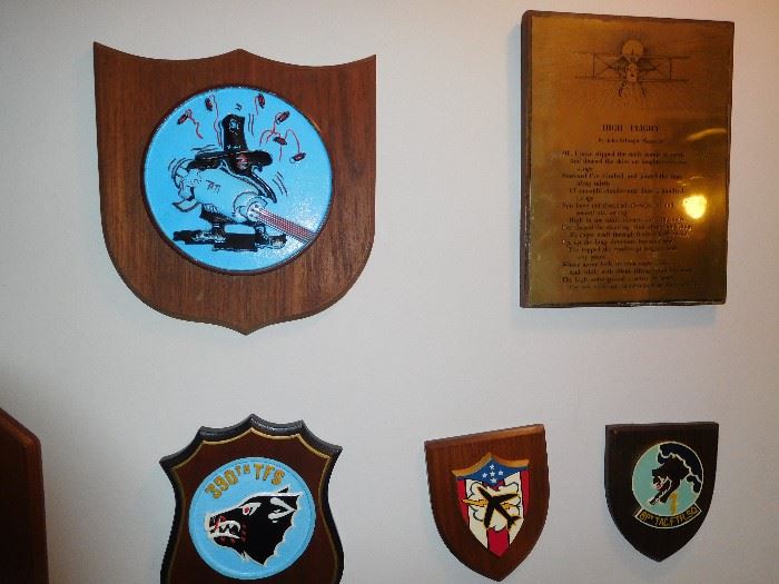 Antique military plaques
