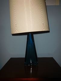 Pair of RARE ORREFORS Mid Century art glass lamps... do your research!