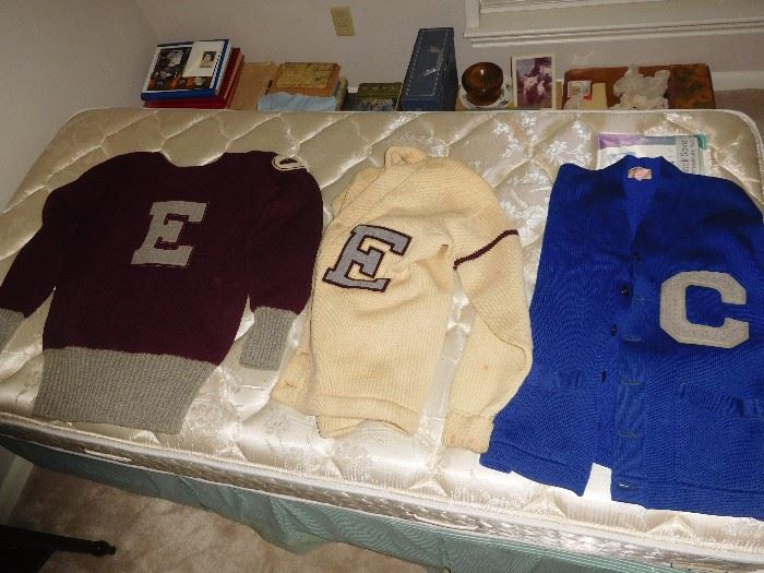 Antique letterman sweaters