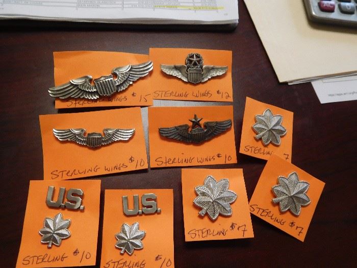 Sterling military pins