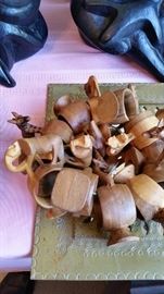 Hand Carved African Animal Napkin Rings