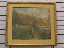This painting is called (In The Garden by Pissarro)