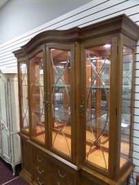 An awesome Thomasville display - hutch, touch light this is very very nice!