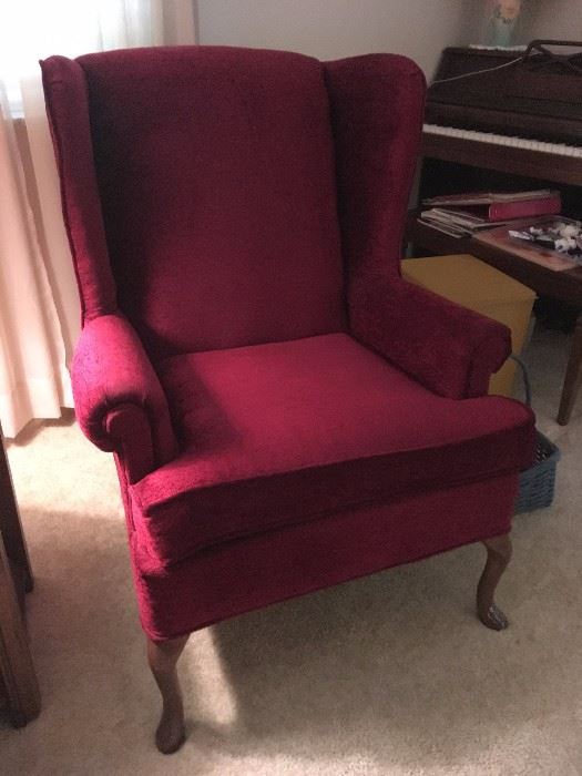 There are a pair of these wing back chairs