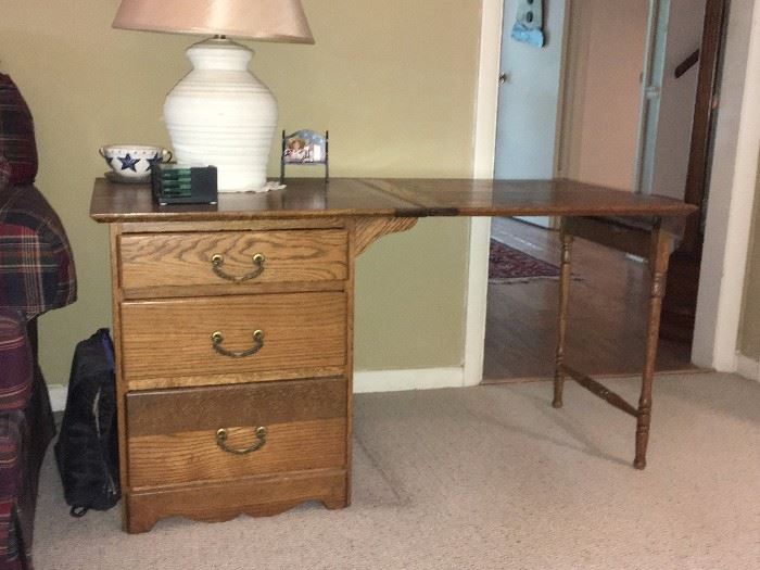 antique pattern storage table