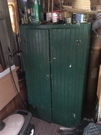 nice old green cabinet