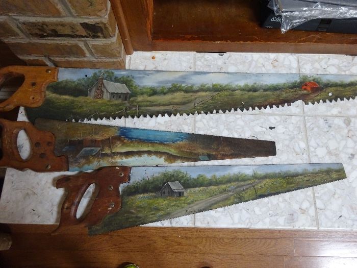 painted saws