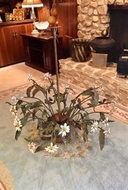 Daisy Flower Pot Chandelier - Copper/Enamel