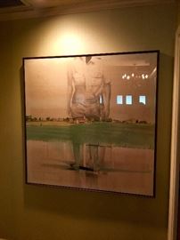 Farm by Jeffrey Kronsnoble - Florida Artist - 1972 Size: 48" square