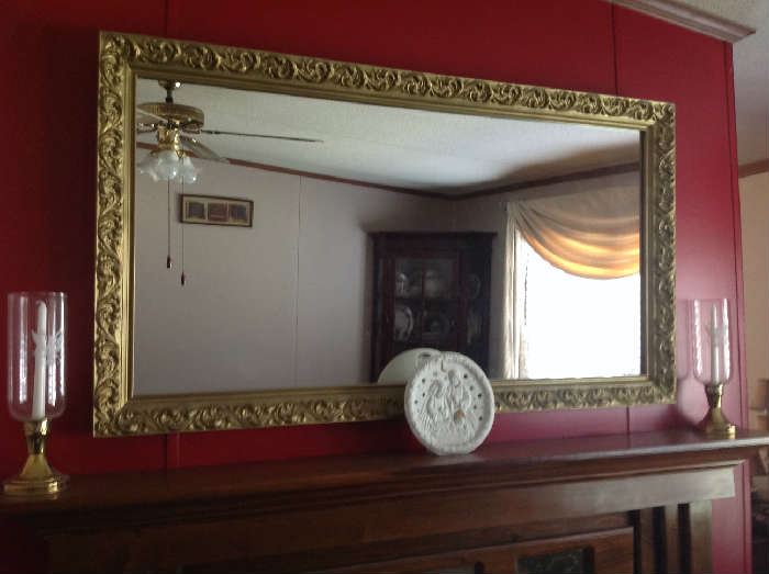 Large Gold Framed Mirror $ 70.00