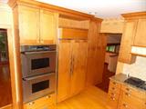 wood mode kitchenaid kitchen aid granite counter tops countertops , dacor stainless steel dishwasher gas cook top cooktop double oven sink water filter lazy susan garbarge hood garbage disposal