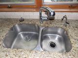 wood mode kitchenaid kitchen aid granite counter tops countertops , dacor stainless steel dishwasher gas cook top cooktop double oven sink water filter lazy susan garbarge hood garbage disposal